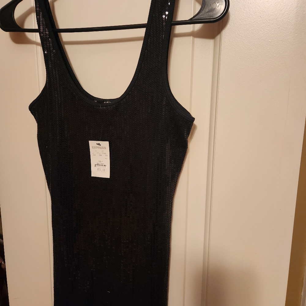 Express sequin tank top